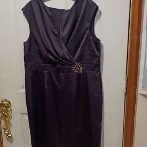 dressbarn Deep Purple Midi Dress
